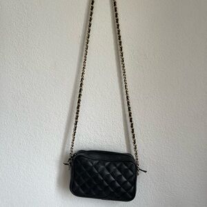 Black Quilted Crossbody Bag